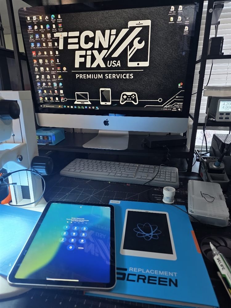iPad screen repair in progress
